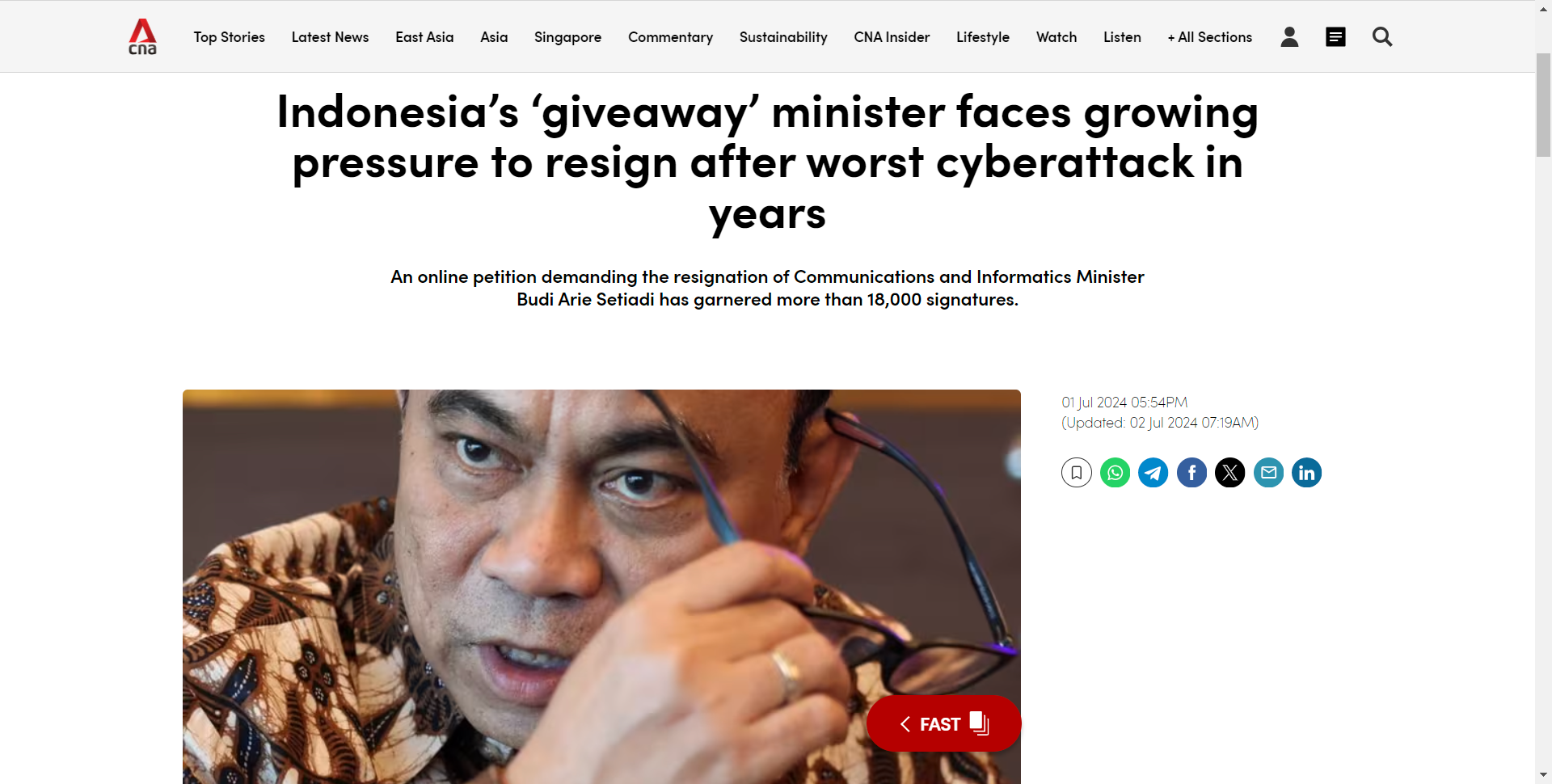 Budi Arie Masuk Berita Media Asing